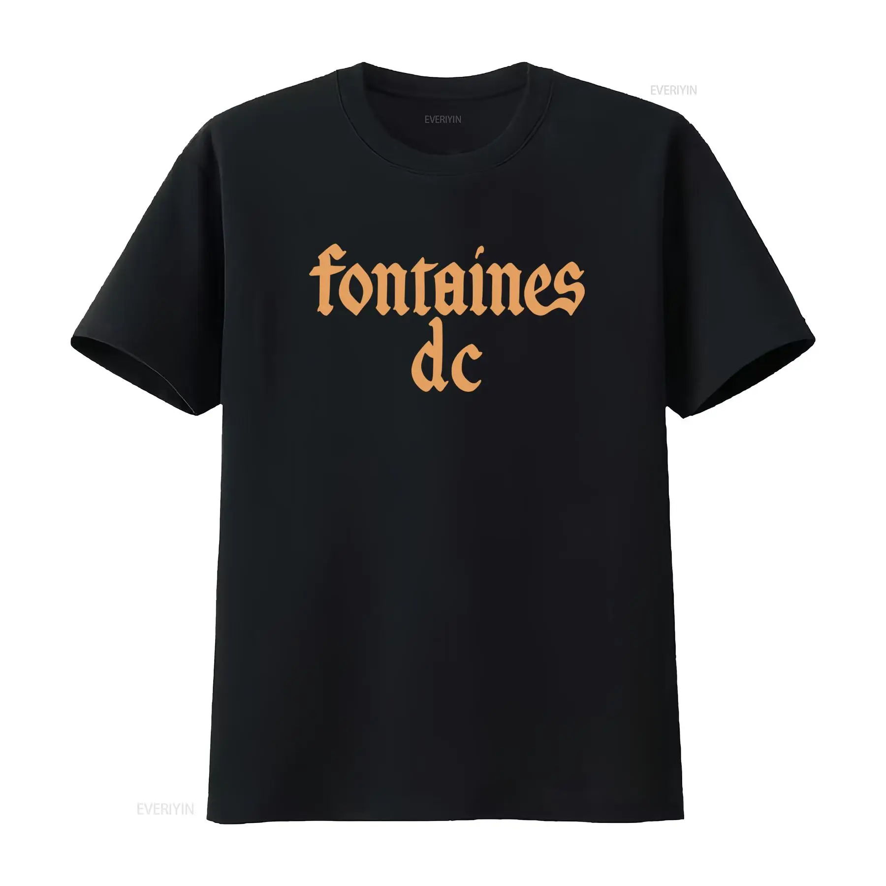 Vintage Fashion Jersey - Camiseta preta 'Gothic Logo' da Fontaines