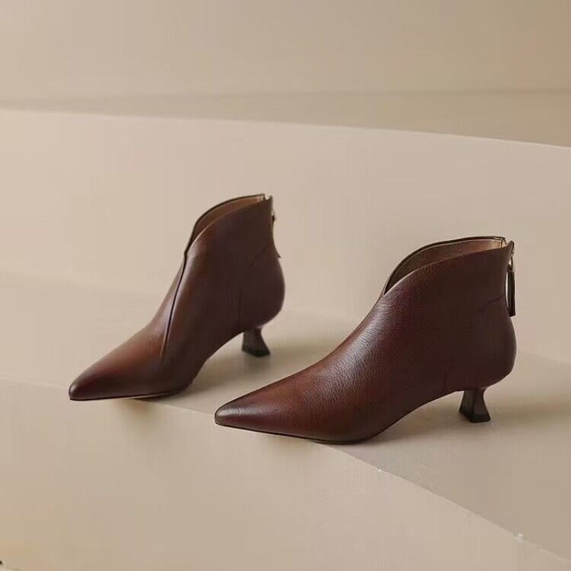 Vintage Fashion Ladies - Outono inverno apontou toe mulheres botas