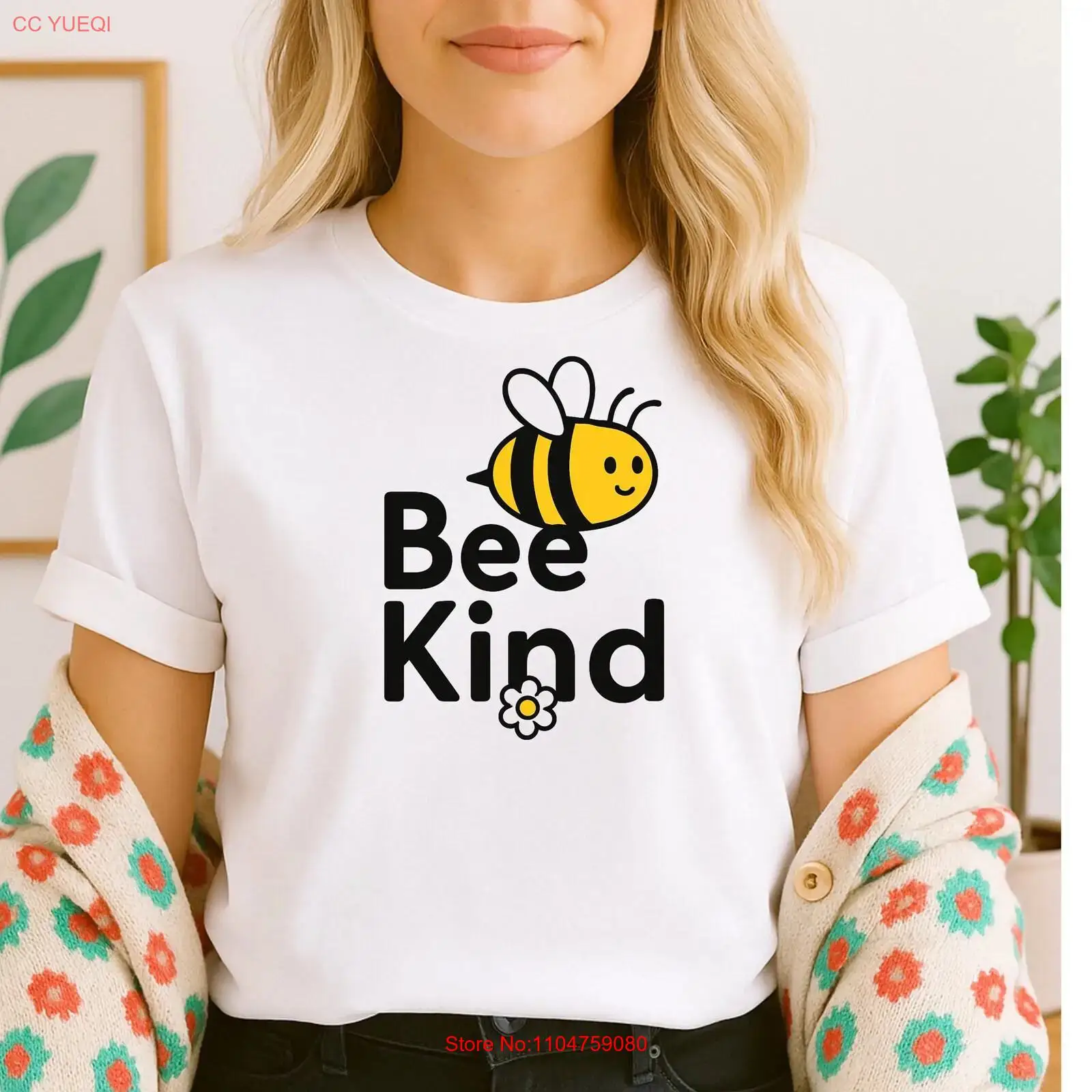 Vintage Vibes Fashion - Camiseta Bee Kind Softstyle com estampa