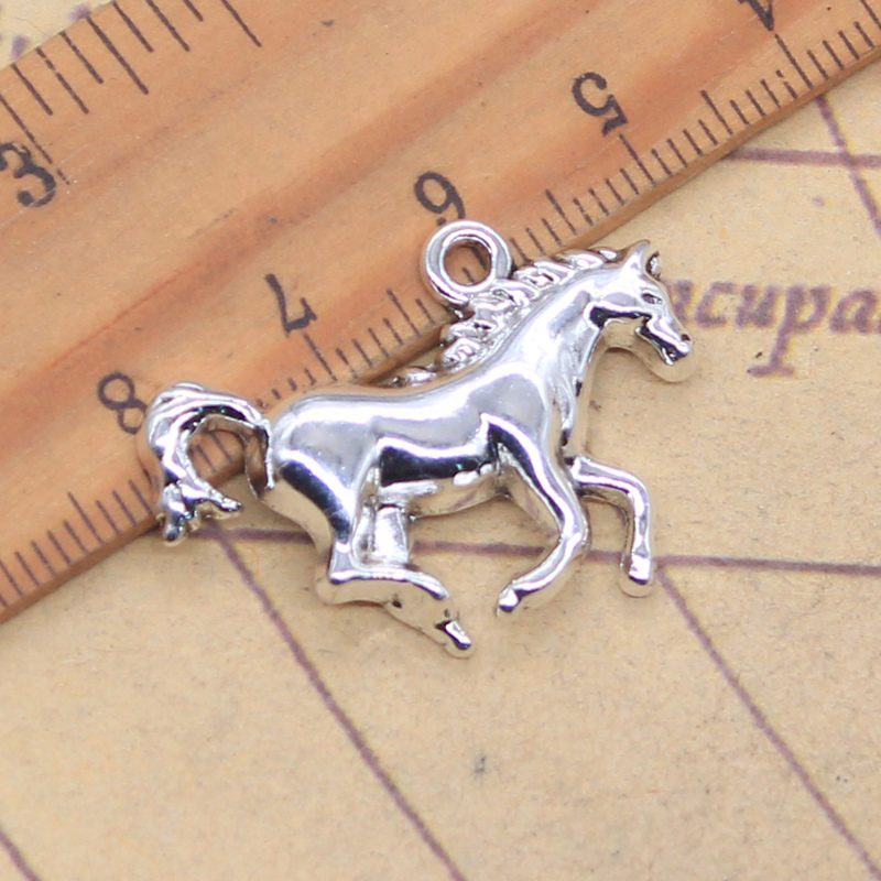 Vintage Fashion Finds - 10 pçs encantos corcel cavalo de