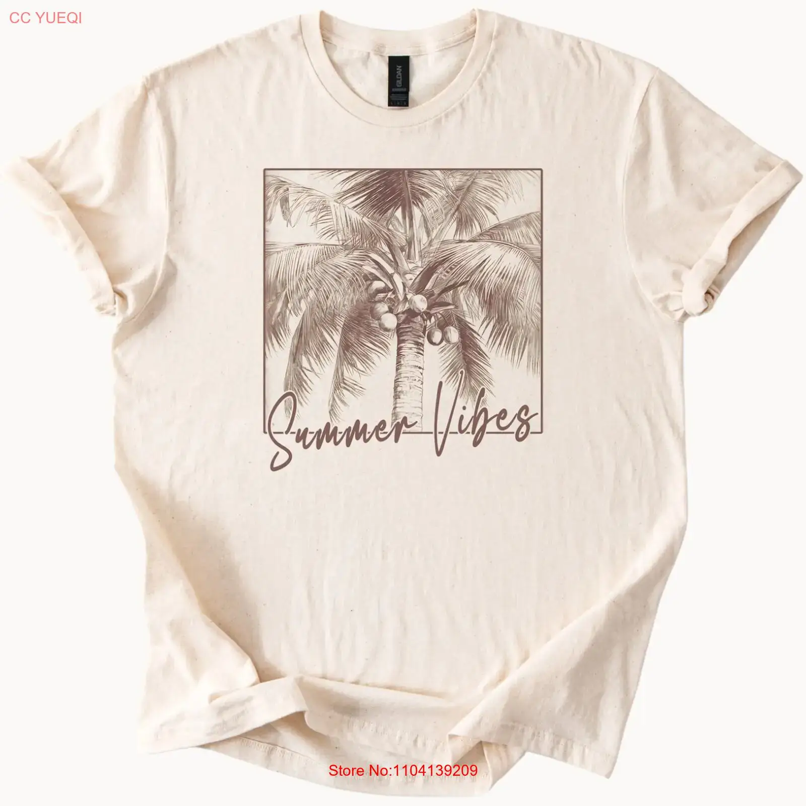 Vintage Vibes Fashion - Camiseta Masculina Estampada Palmeira Estilo Vintage