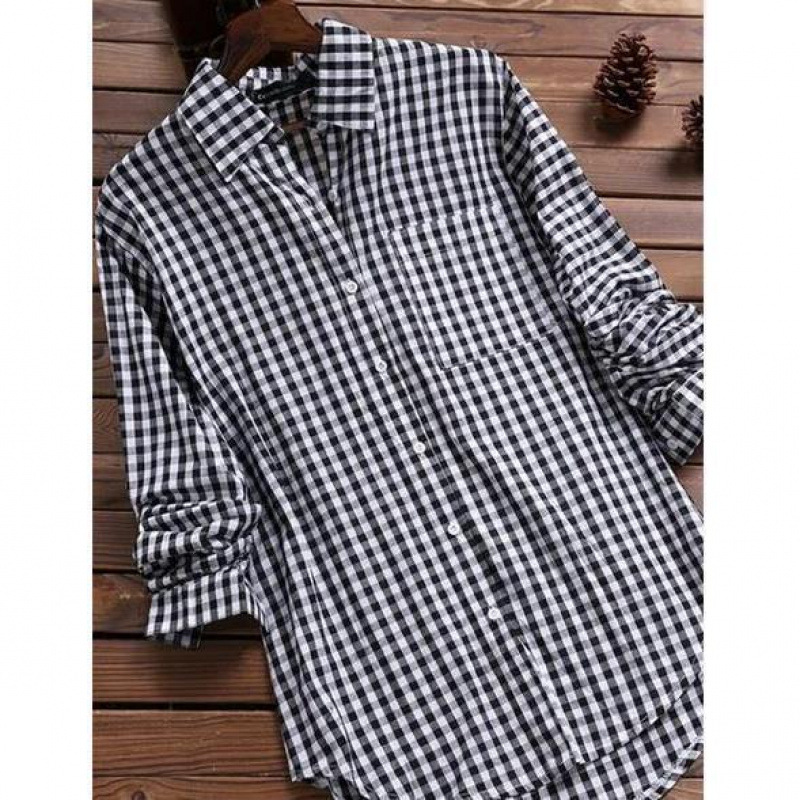 Camisa Feminina Xadrez Solta c - Vintage Fashion Ebay avaliação e preço