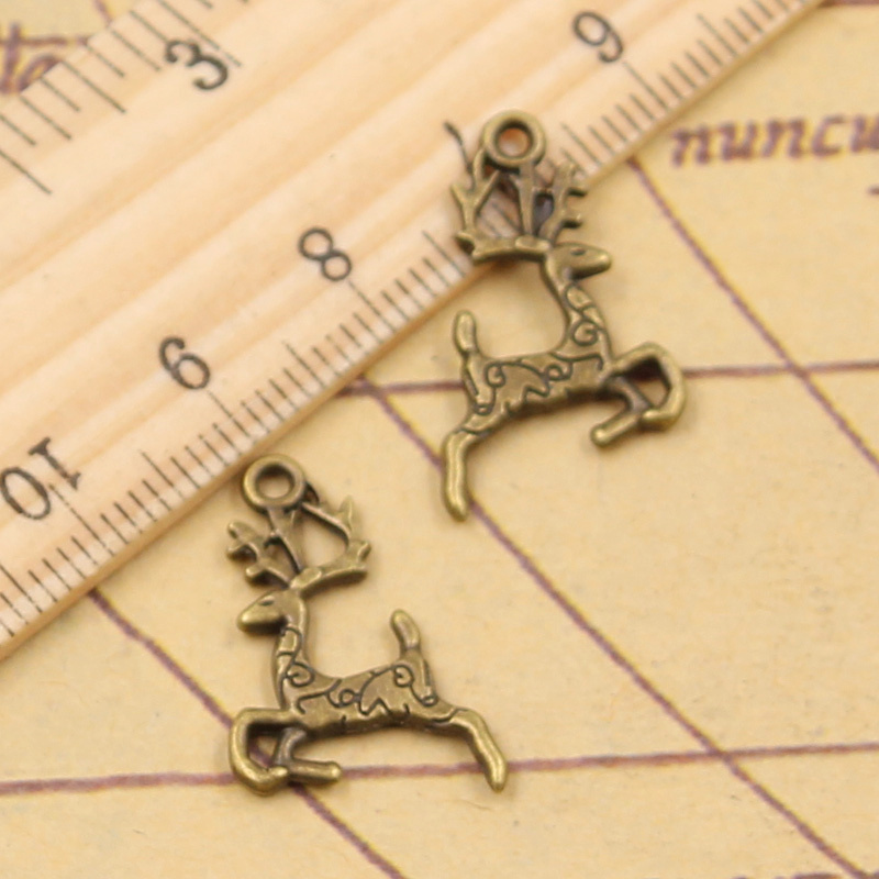 Sika Deer Encantos Antigos par - Vintage Fashion Finds avaliação e preço